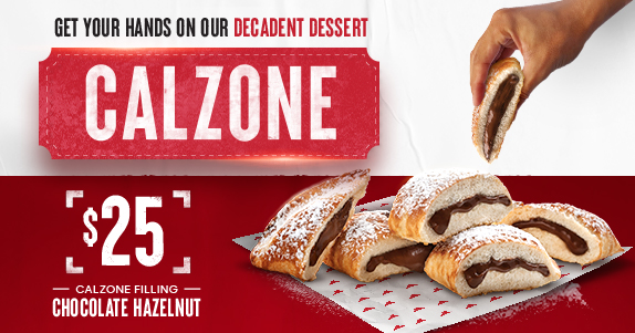CHOCOLATE HAZELNUT  CALZONE