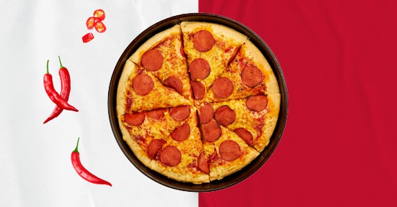 HOT VEGERONI 🌱 Large Pan Pizza 🌶️