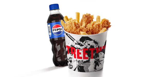 WINGS BUCKET FOR 1 + FREE DRINK