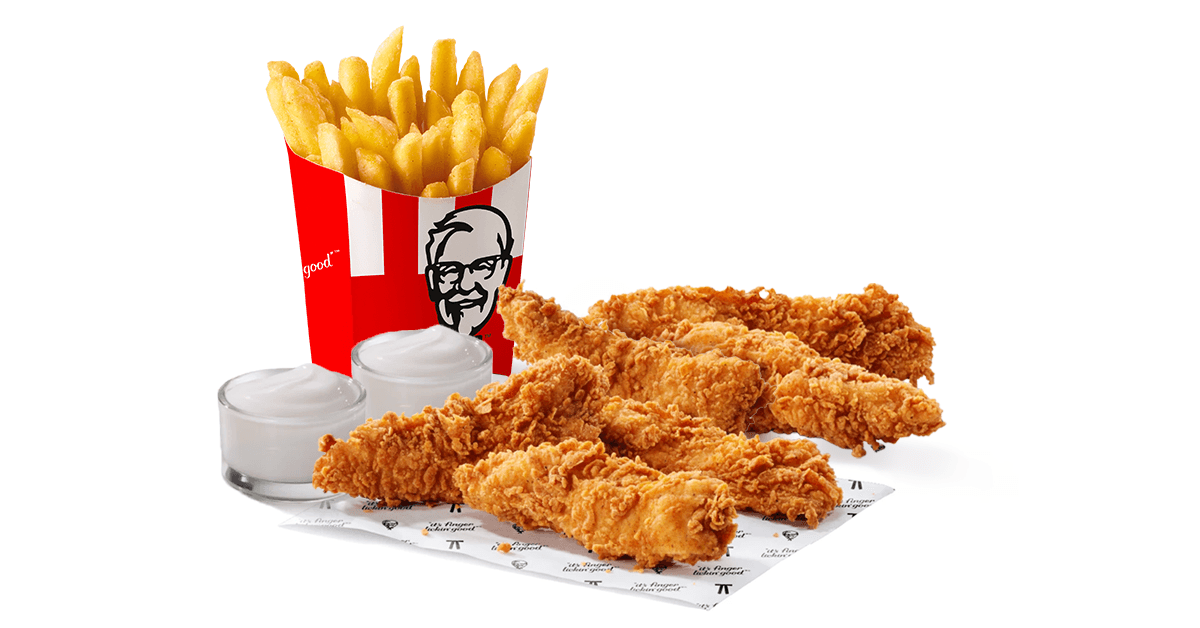 6 STRIPS & REGULAR CHIPS + DIP