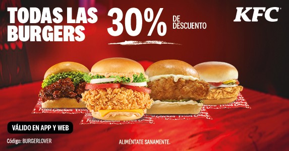 Imagen promocional de  BURGERS 30% DE DESCUENTO