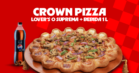 Crown Pizza Lover's o Suprema + Gaseosa 1L