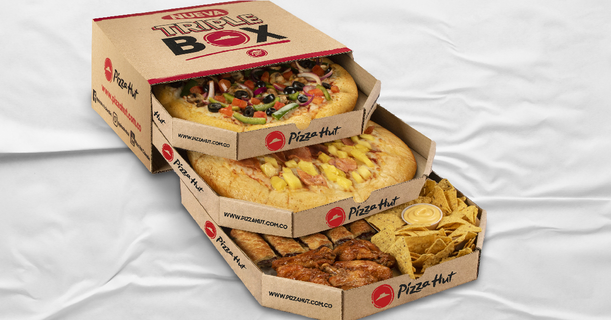 Triple Box 2 pizzas y complementos